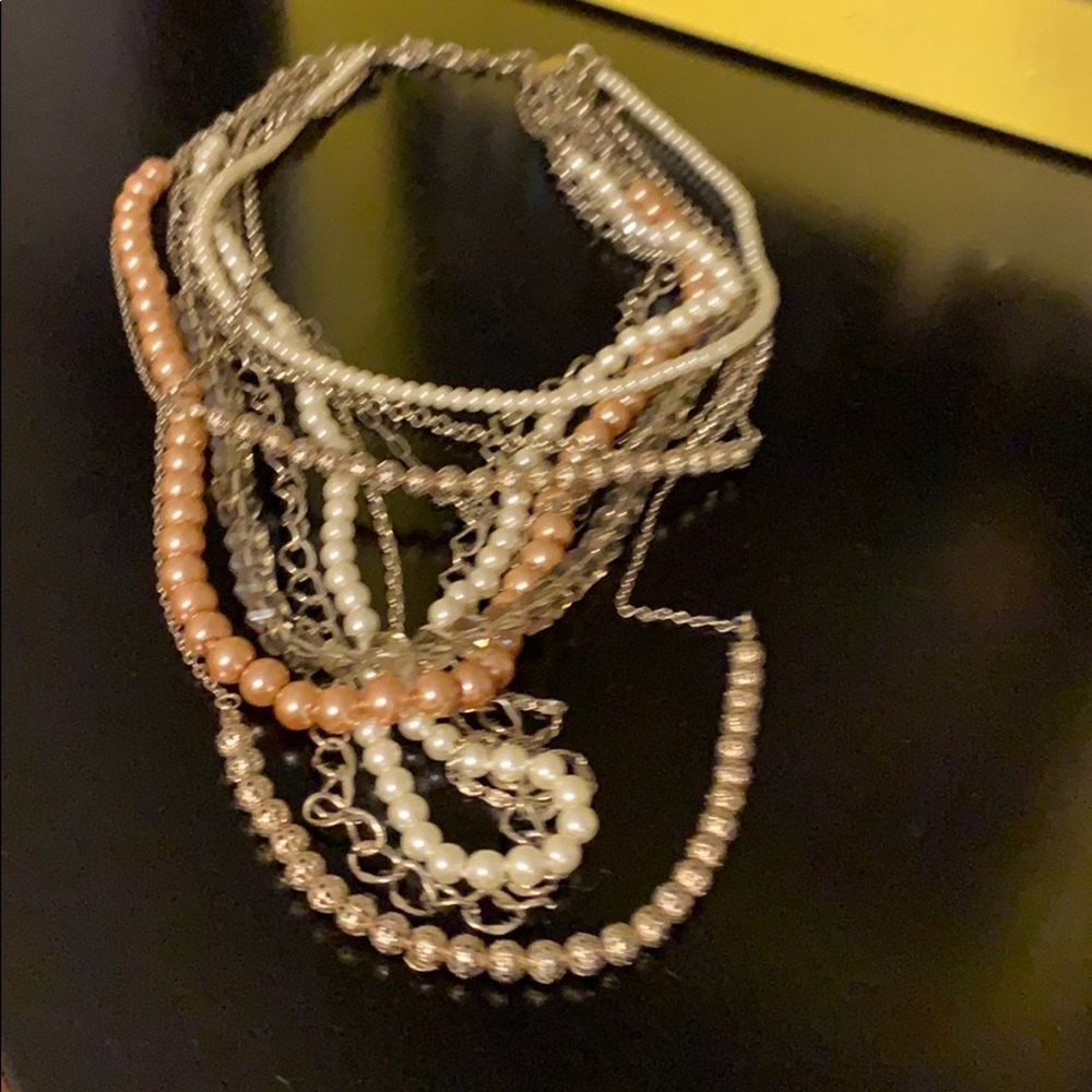 Multi chain statement necklace - Picture 3 of 4